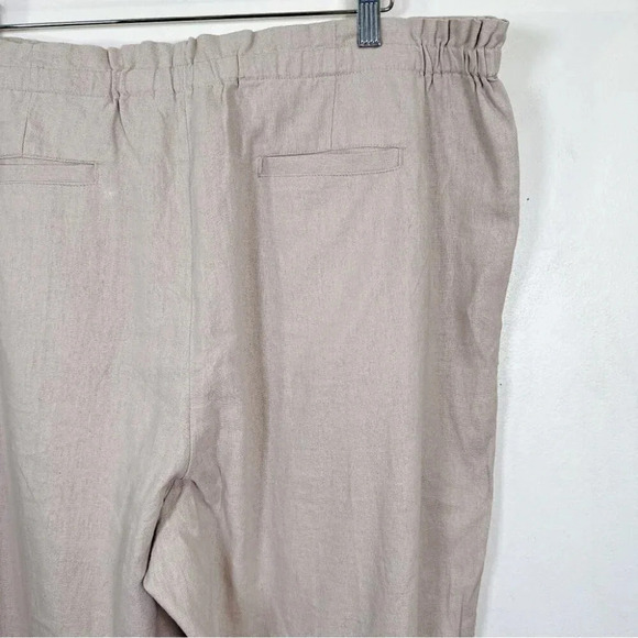 Caslon Womens Size XXlarge Pull On Linen Blend Beige Trouser - Picture 12 of 14